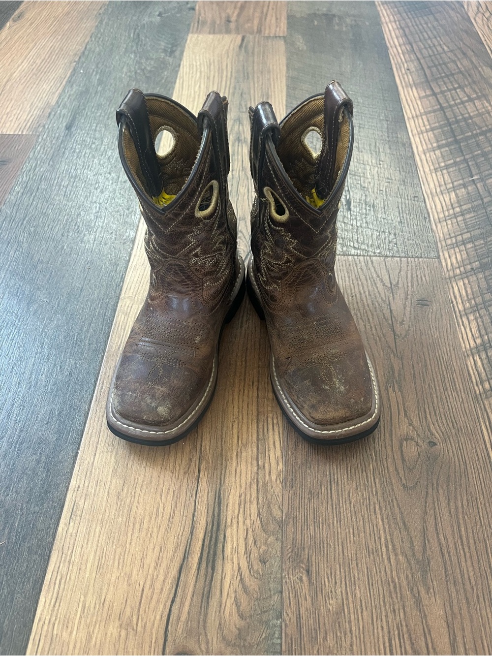 Dan Post Kids Brown Western Pull-On Cowboy Boots
